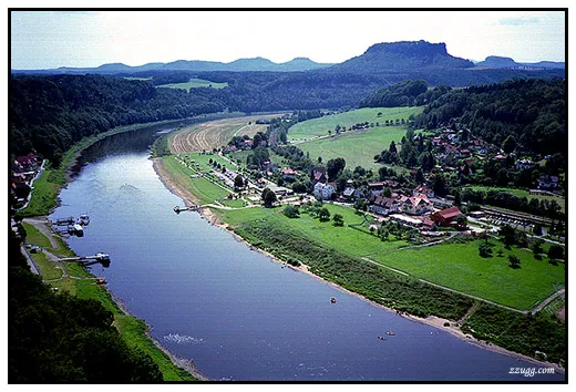 엘베강 동쪽을 막고 있는 암벽들.. Saxony Swiss D+17